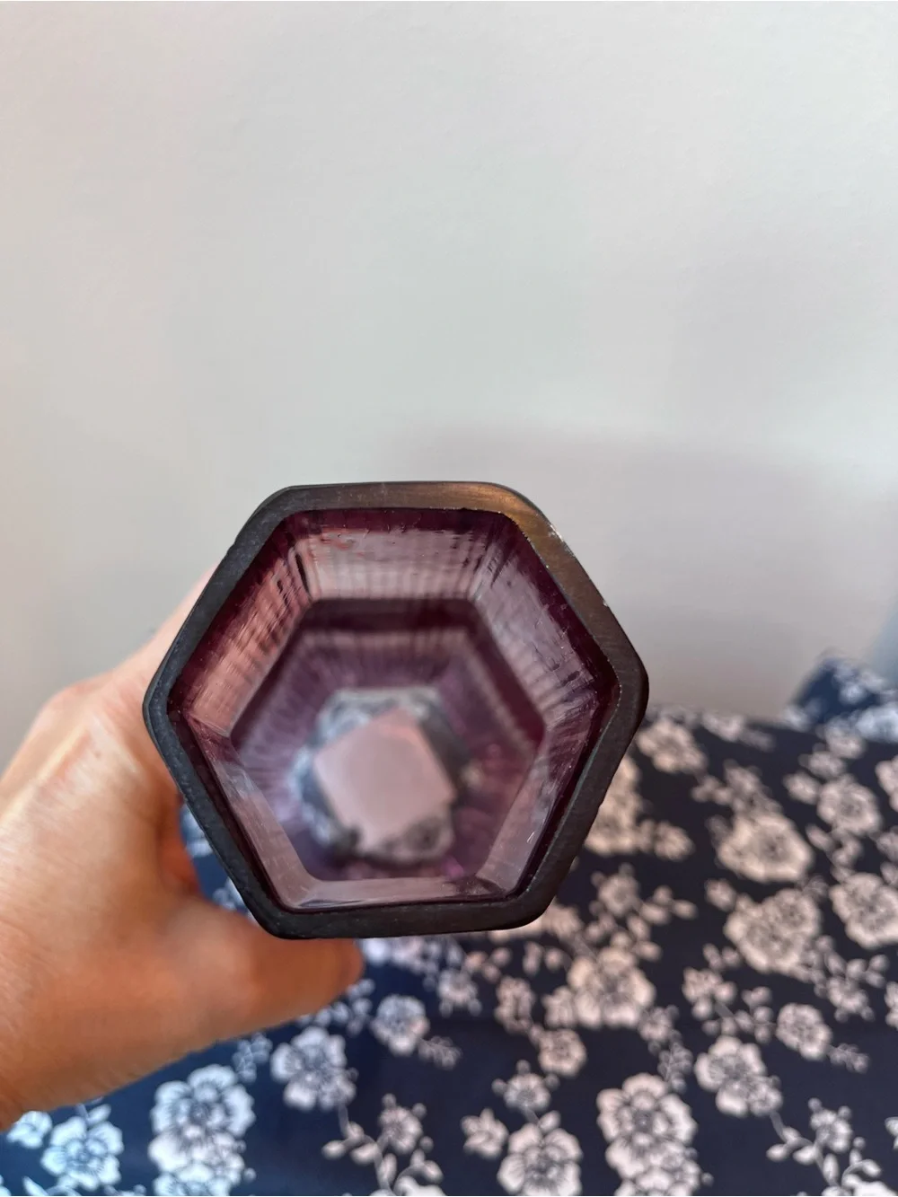 Textured glass vase